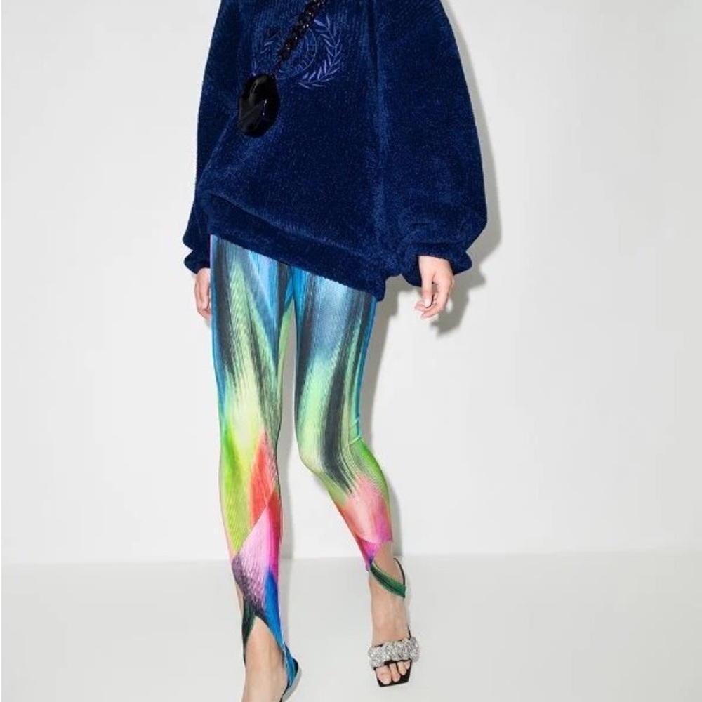 NWT The Attico Jamie abstract-print leggings size 38